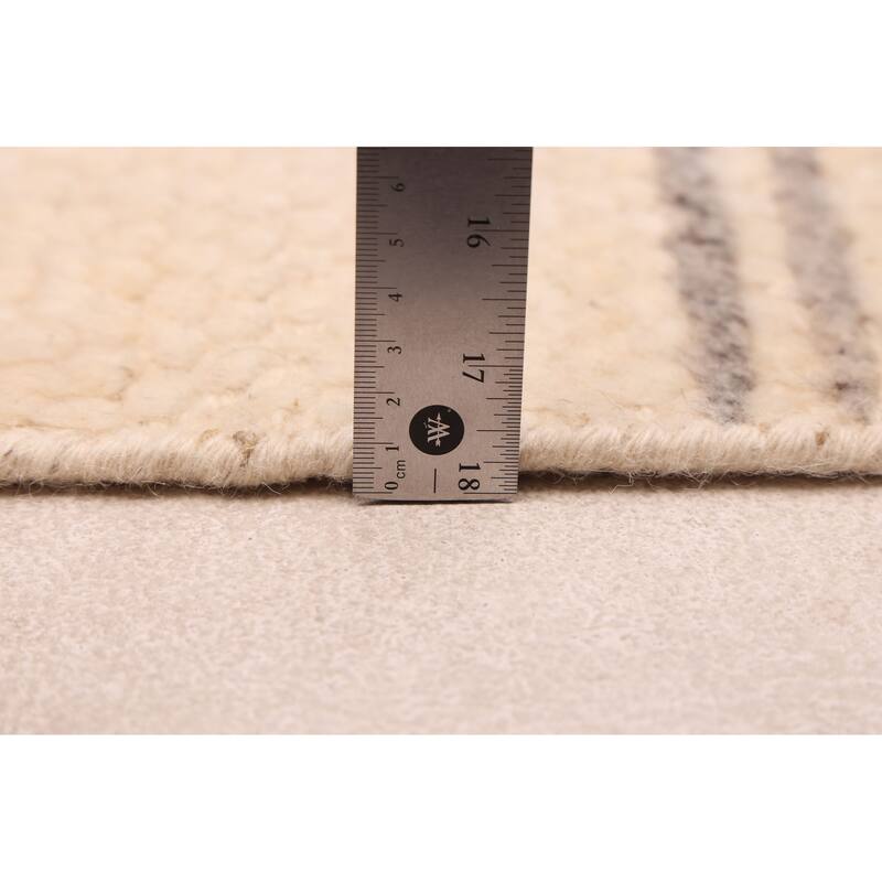 ECARPETGALLERY Hand-knotted Looma Cream Wool Rug - 8'2 x 10'3