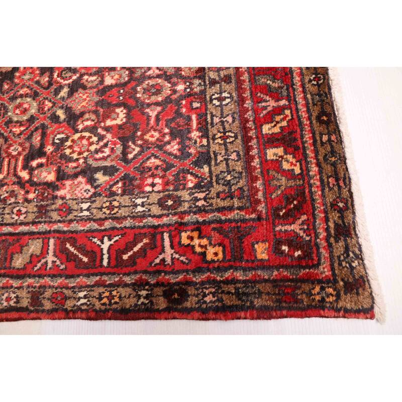 ECARPETGALLERY Hand-knotted Andelz Black, Red Wool Rug - 3'7 x 6'7