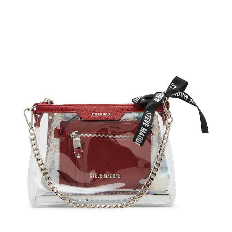 Steve Madden Dominic Clear Crossbody Stadium Bag with Card Case