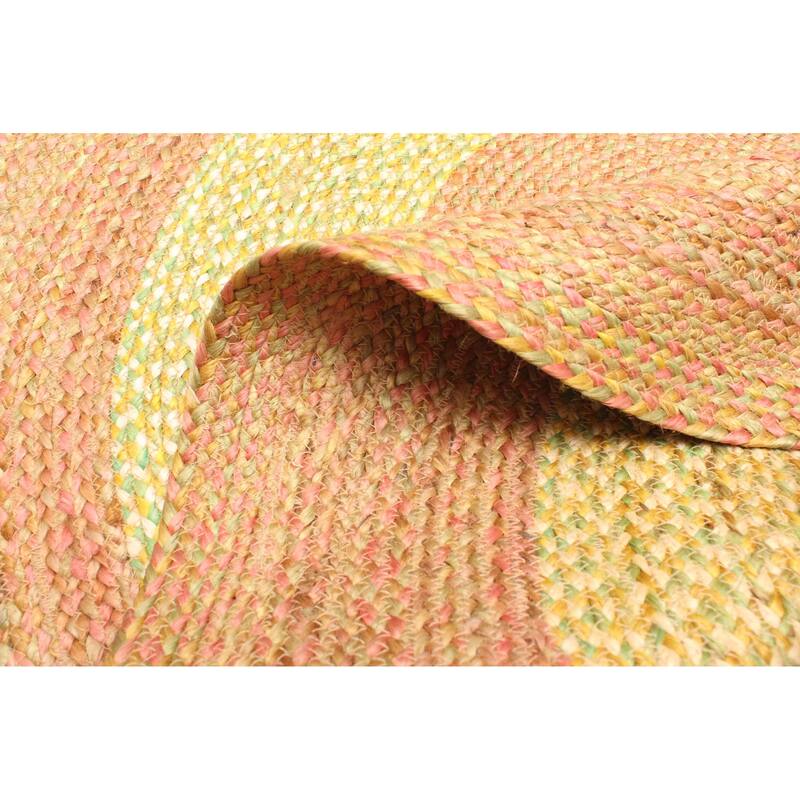 ECARPETGALLERY Braided Weave Palas Denizli Tan Jute Rug - 3'2 x 3'2