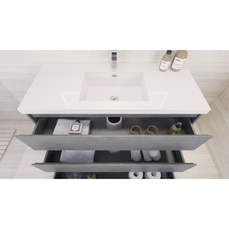 Aron 48'' Freestanding Vanity with Reinforced Acrylic Sink