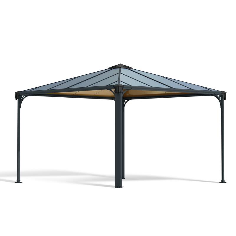Palermo 12 ft. x 12 ft. Gray/Bronze Outdoor Gazebo
