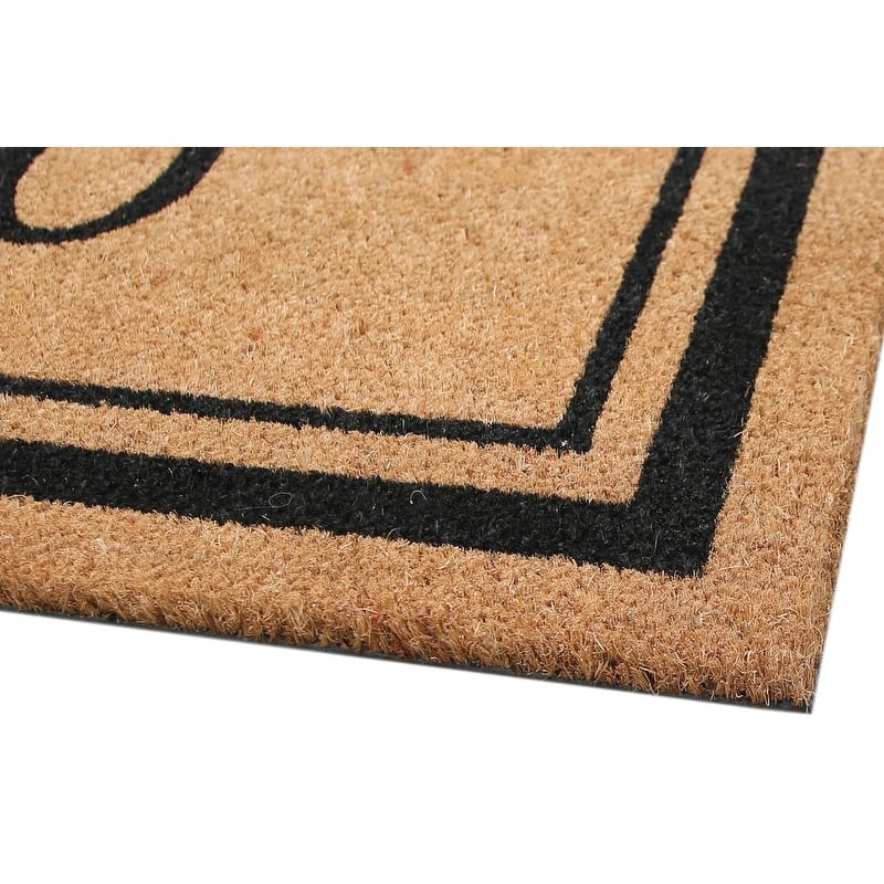 Chesapeake Coir Natural Black Non-Slip Doormat (20" x 46")