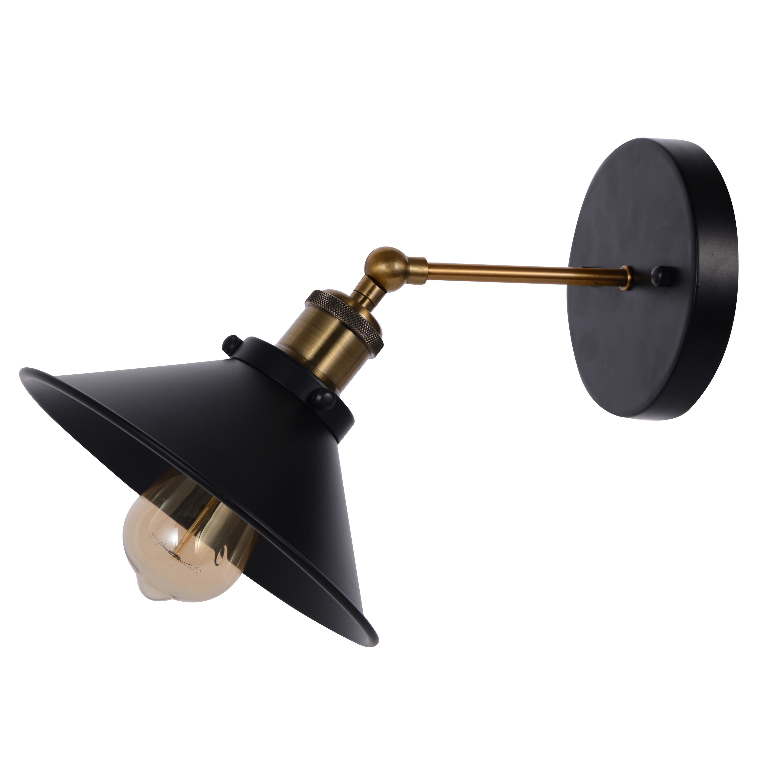 Vintage industrial aged steel simplicity edison wall sconce wall lamp light