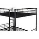 preview thumbnail 4 of 25, Industrial Modern Full Over Full Metal Bunk Bed with Trundle, Black