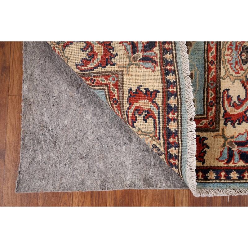 Light Blue Floral Kazak Oriental Runner Rug Hand-Knotted Wool Carpet - 2'1" x 5'11"