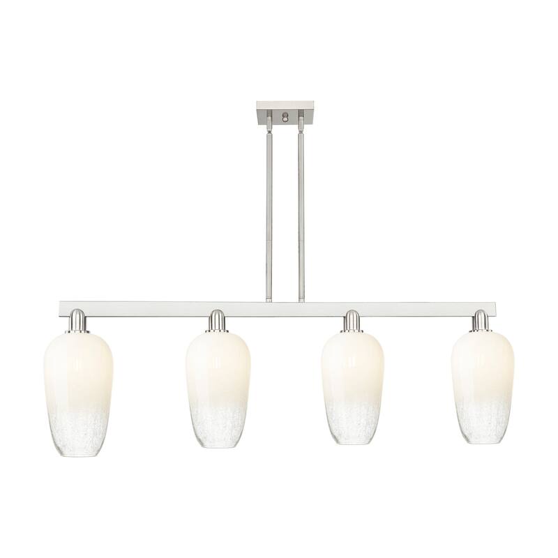 Innovations Lighting 716-4I-16-48 Brookhaven Flute Linear Brookhaven - Brushed Satin Nickel / Opal
