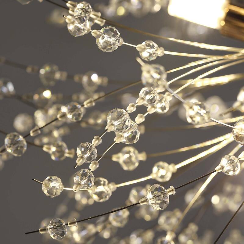 8/9/12/16-Light Modern Linear Sputnik Firework Dandelion Crystal Chandelier