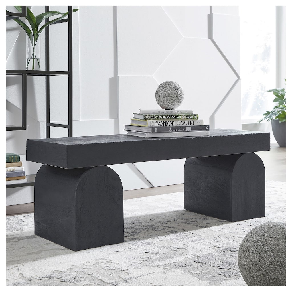 Signature Design by Ashley Holgrove Black Accent Bench - 50" W x 16" D x 18.25" H