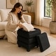 preview thumbnail 12 of 30, Aria Home Tessa Storage Ottoman Cube with Tray Top Seat Bench