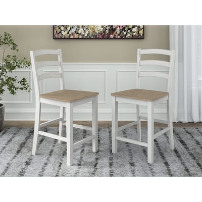 Signature Design by Ashley Westlinport White/Brown Counter Height Barstool - 19" W x 21" D x 40" H