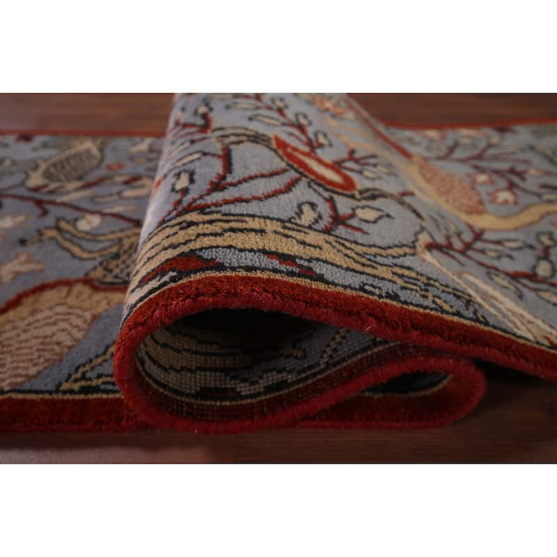 Animals Design Ziegler Oriental Runner Rug Hand-Knotted Wool Carpet - 2'7"x 13'9"