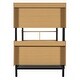 preview thumbnail 13 of 12, Twin Over Twin Metal Bunk Bed Bed Frame with Unique Storage Headboard & Four-Grid Shelving, Convertible to Two Beds, Black