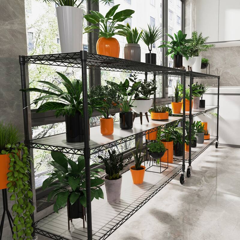 5 Tier metal storage rack with lining