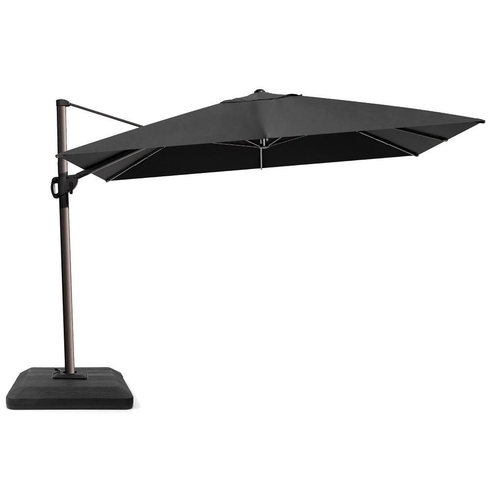 9 FT x 11.5 FT Outdoor Patio Cantilever-Offset Umbrella with 4-Piece Fillable Weighted Base