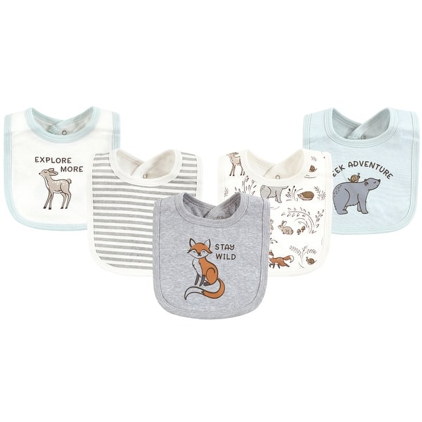 slide 1 of 1, Touched by Nature Unisex Baby Organic Cotton Bibs, Dreamy Woodland, One Size - Dreamy Woodland - One Size One Size - Dreamy Woodland