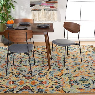 SAFAVIEH Handmade Blossom Pinkey Modern Floral Wool Rug