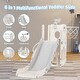 preview thumbnail 6 of 10, Toddler Slide, 6 in 1 Kids Indoor Slide for Toddlers 1-3, Baby Indoor and Outdoor Climber Playset, Toddler Outdoor Playground
