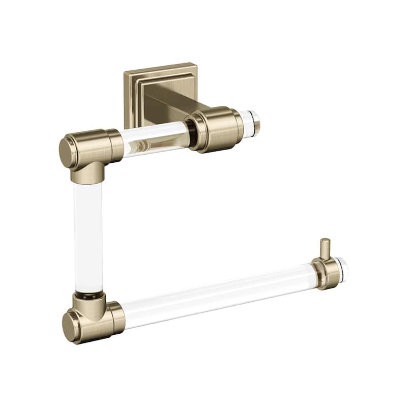 Amerock Glacio Towel Ring - Clear/Golden Champagne