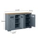 preview thumbnail 24 of 22, 57.4" Farmhouse Storage Sideboard Buffet Cabinet with 4 Glass Doors and Adjustable Shelves