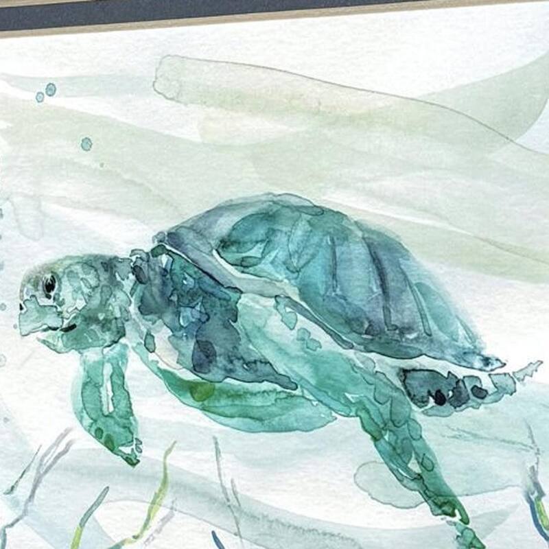 HomeRoots Set Of Two Tropical Current White Framed Wall Art