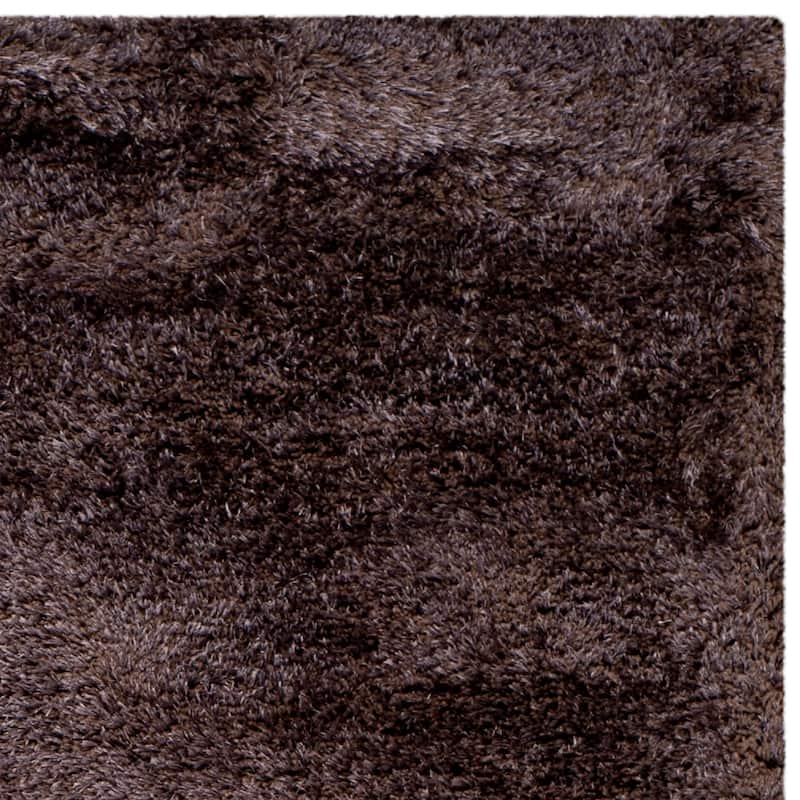 SAFAVIEH Handmade South Beach Leonella Shag Solid Polyester Rug