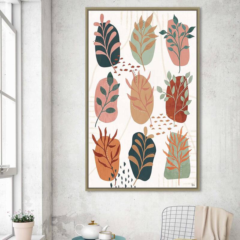 "Abstract Blossom IX" Print on Floating Canvas