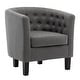 preview thumbnail 15 of 36, Corvus Oxonia Tufted Fabric Upholstered Club Chair Dark Grey