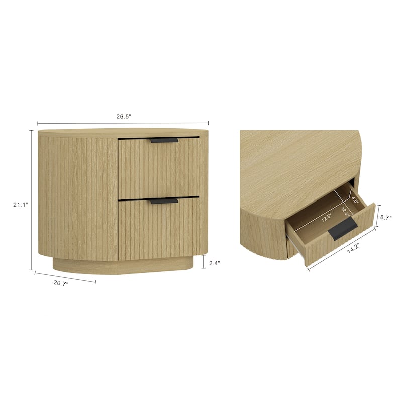 Manhattan Comfort Olivia Modern Nightstand with 4 Drawers