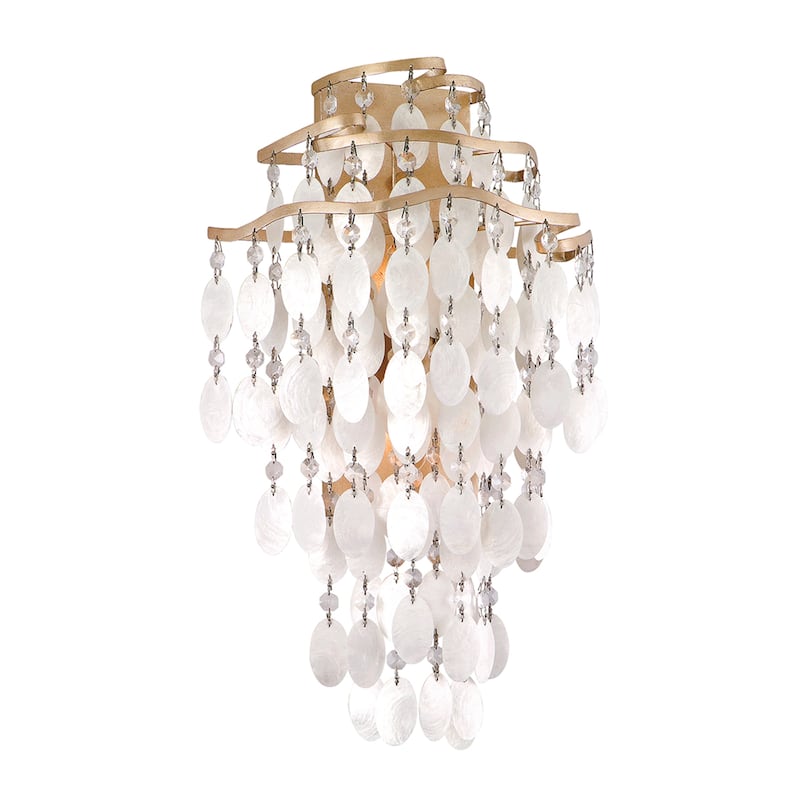 Corbett Lighting Dolce 2-light Large Champagne Leaf Wall Sconce