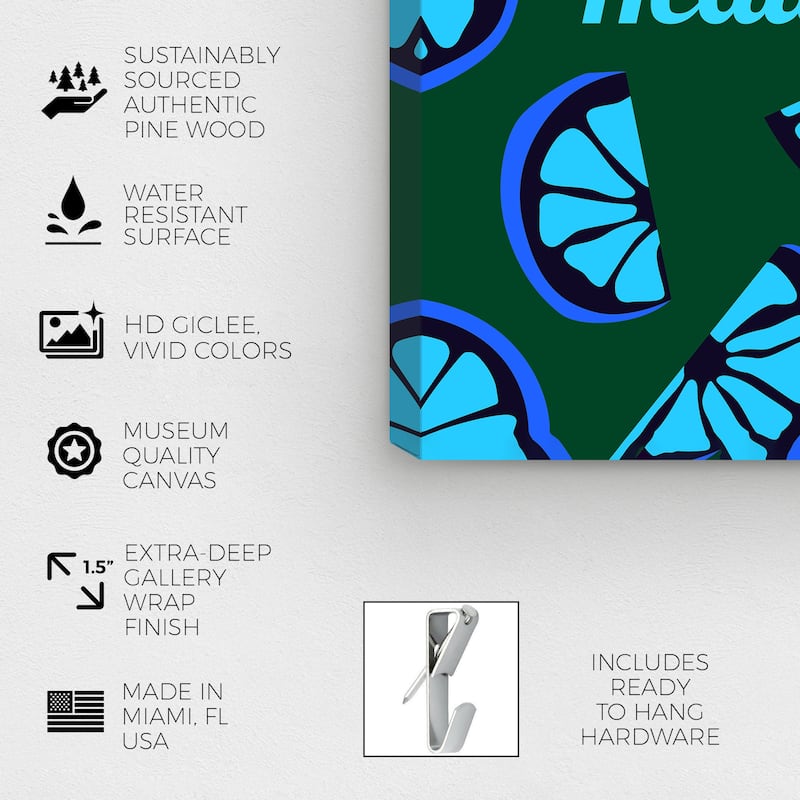 Wynwood Studio Canvas Typography and Quotes Health is a Treasure Orange and Modern & Contemporary Wall Art Canvas Print