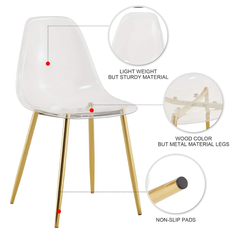 Dining Chair Plastic Chair ,Set of 6