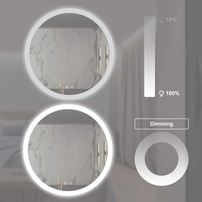 Frameless Bathroom Mirror Dimmable Touch