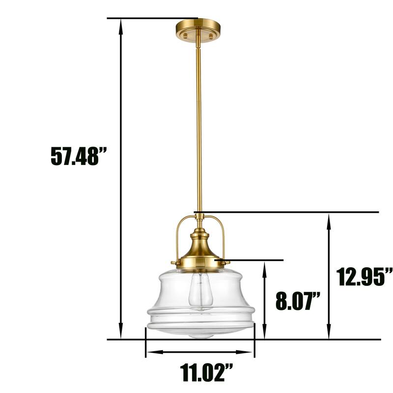Morandi Industrial Pendant Light Schoolhouse Hanging Light 1-Light