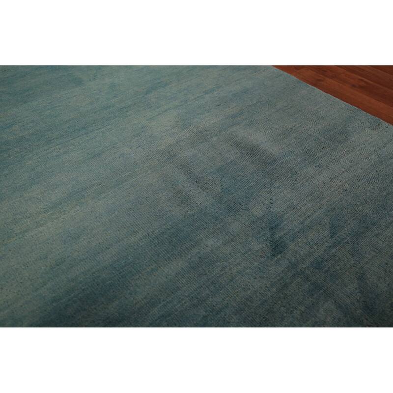 Blue Contemporary Gabbeh Oriental Foyer Rug Handmade Wool Carpet - 3'4" x 5'0"