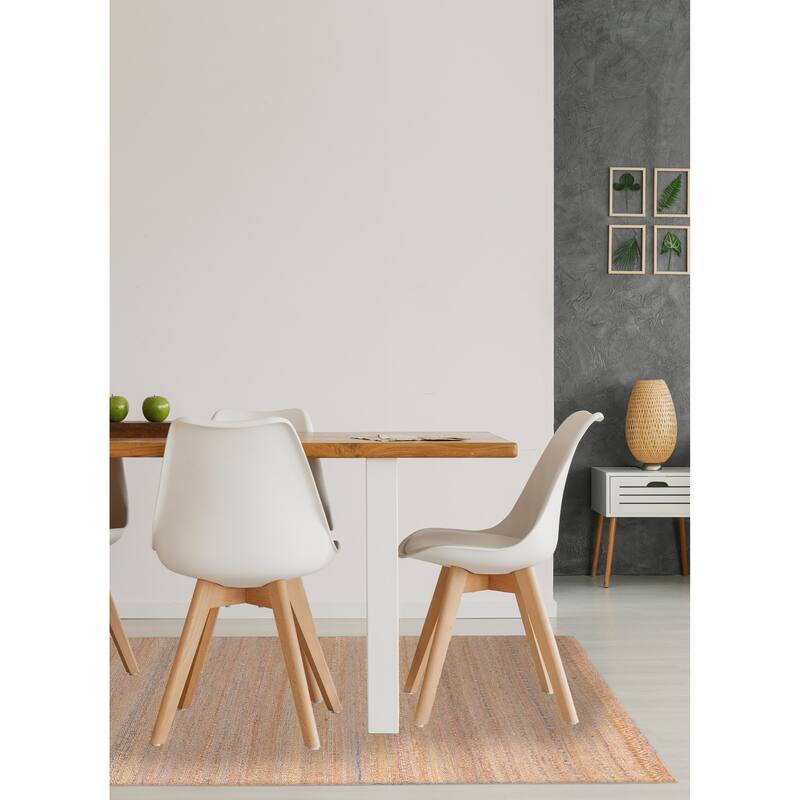 ECARPETGALLERY Flat-Weave Palas Denizli Tan Jute Kilim - 5'3 x 7'7