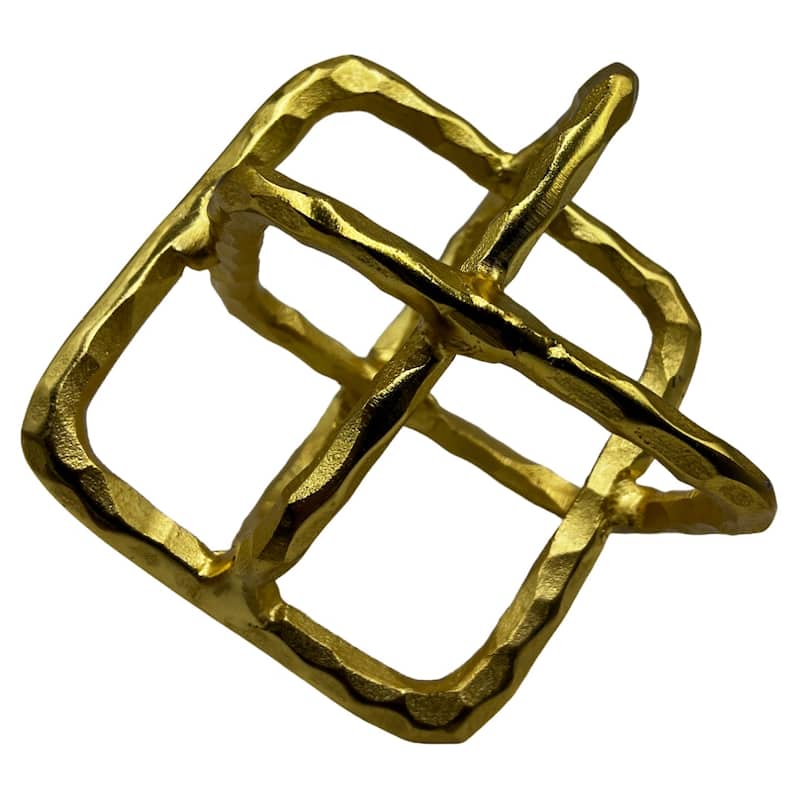 Decorative Handmade Aluminum 7.5 inch Square Sculpture - 7 x 7 x 7.5 in