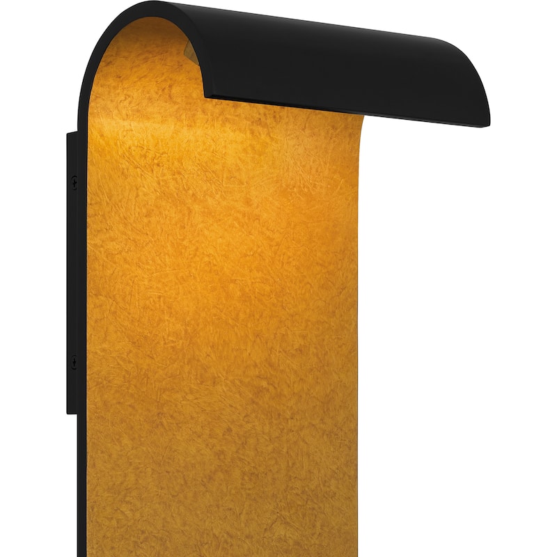 Lunar Integrated LED Matte Black Outdoor Wall Lantern