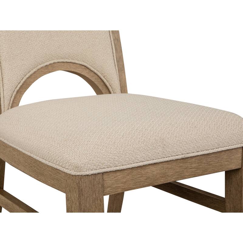 Magnussen Home Tristan Swiss Coffee Upholstered Side Chair Two Pack - 19.75''W x 24.19''D x 36''H