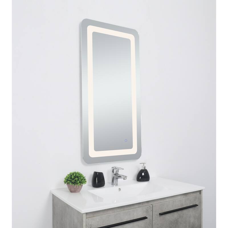 Indigo Home 27in x 40in soft edge LED mirror