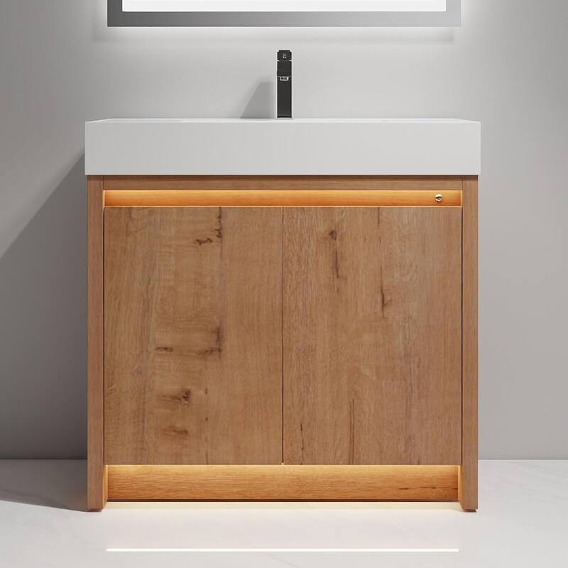 Blossom 48" All Wood Freestanding Bathroom Vanity with Acrylic Sink