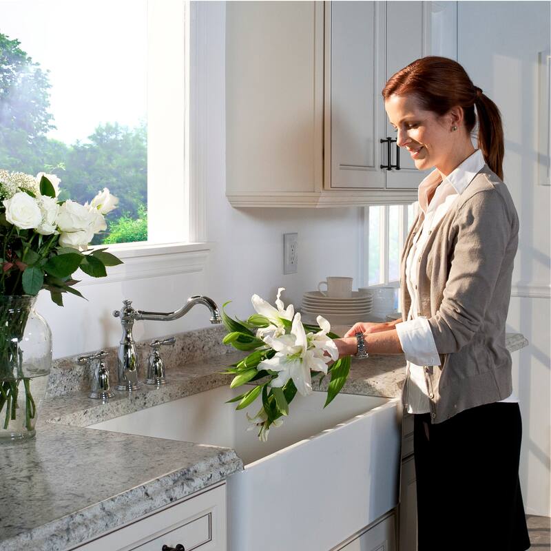 Houzer PTS-4118 Platus 30" Farmhouse Single Basin Fireclay Kitchen