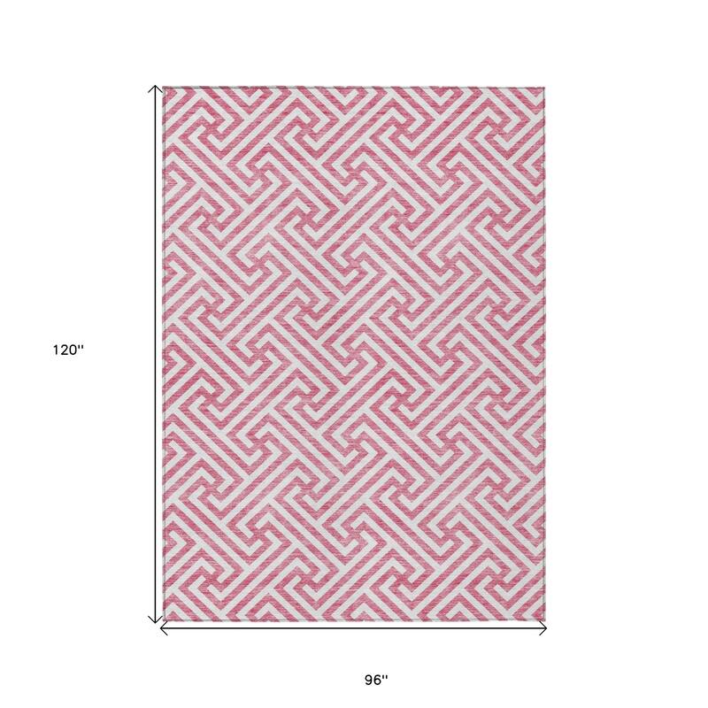 HomeRoots Geometric Transitional Rectangle Outdoor Rug