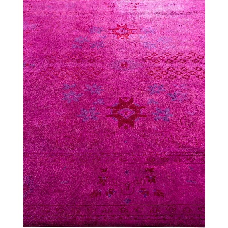 Vibrance One-of-a-Kind Hand-Knotted Area Rug - Pink, 6' 2" x 8' 10" - 6' 2" x 8' 10"