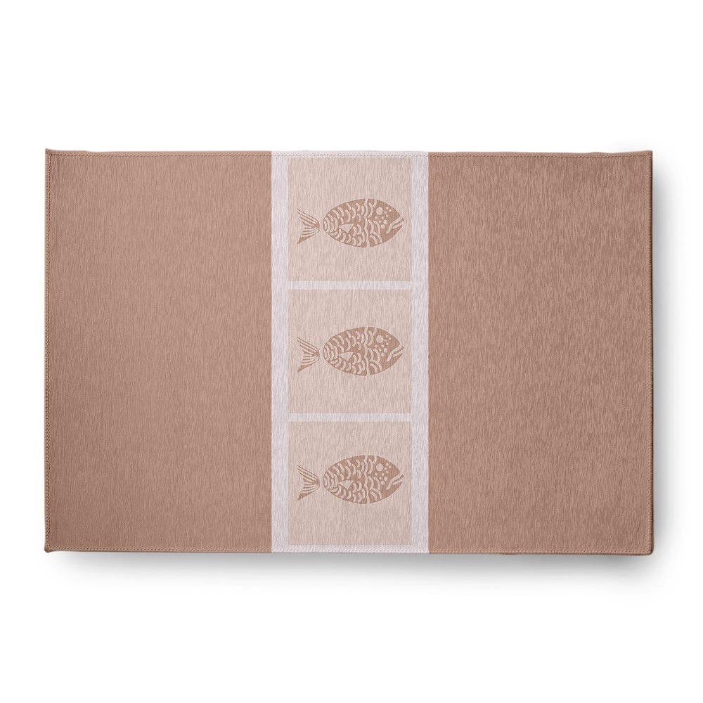 Fish Chips Nautical Indoor/Outdoor Rug