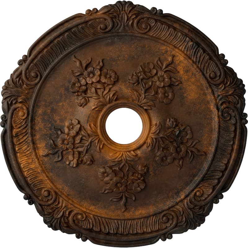 26"OD x 3 3/4"ID x 1 1/2"P Attica with Rose Ceiling Medallion