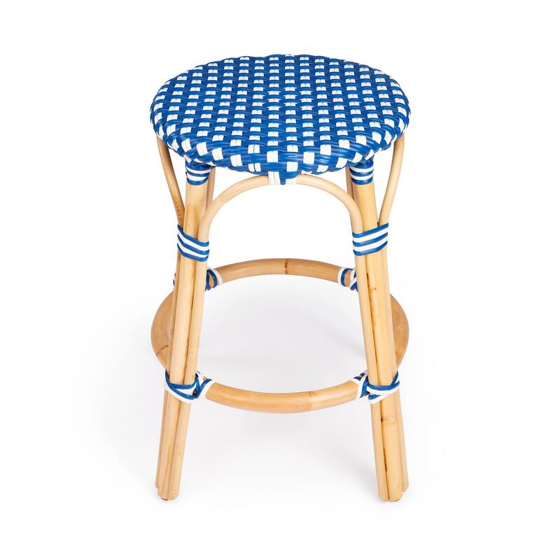 Tobias 24" Rattan Round Counter Stool