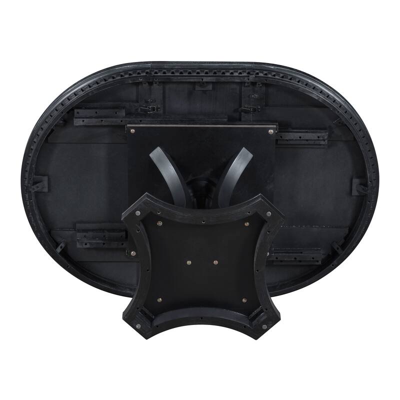 5-Piece Round Dining Set, Extendable Dining Table with 4 Cushioned Chairs, Kitchen Table Set for Dining Room