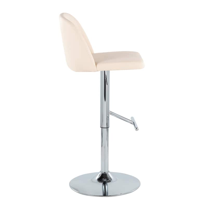 Strick & Bolton Vallberga Adjustable Bar Stool with Straight T Footrest (Set of 2)