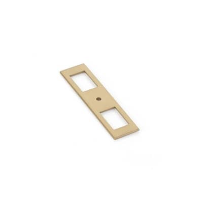 Emtek 86921 Modern Backplate 4" Cabinet Knob Backplate - Satin Brass
